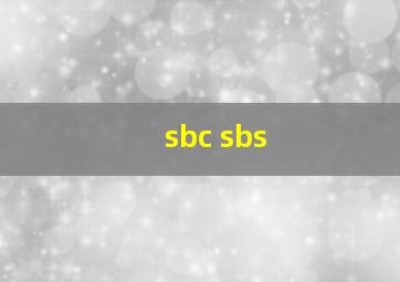 sbc sbs